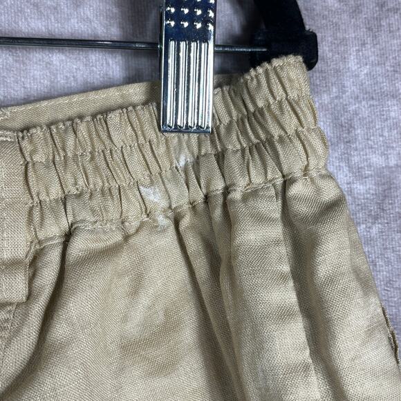 Godbody Linen Pants Mens Size‎ XL Tan Straight Leg Pleated Front Vacation Resort - Picture 7 of 11